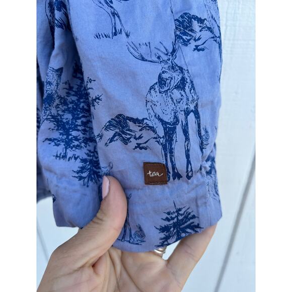 Tea Collection Dress, Blue Winter Scene, Holiday‎ Dress, Lined, Size 8 - Picture 6 of 10